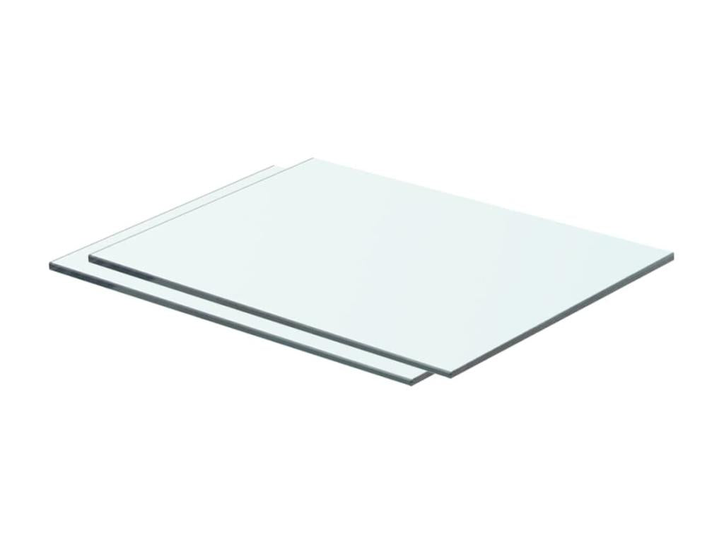 Shelf panels, 2 pcs, Clear Glass, 40x25 cm, PYCT18220