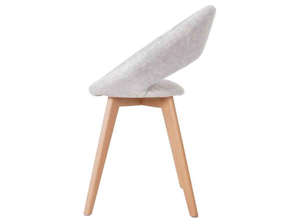 Cream/grey fabric dining chair MKQZ90614