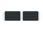 Black and white headboard cushion 200 cm faux leather NZHS09126