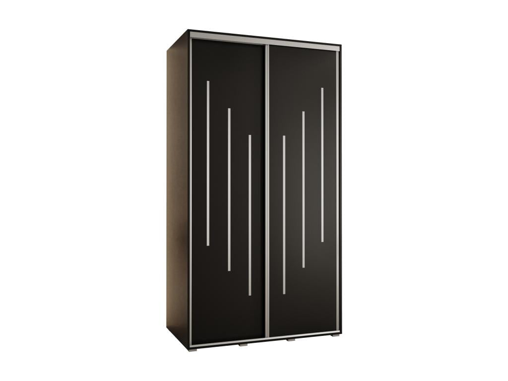 8-Door Sliding Wardrobe 235.2/140/45 2 Doors Black/Black/Silver WTYY62546