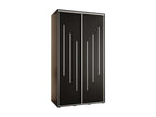 8-Door Sliding Wardrobe 235.2/140/45 2 Doors Black/Black/Silver WTYY62546