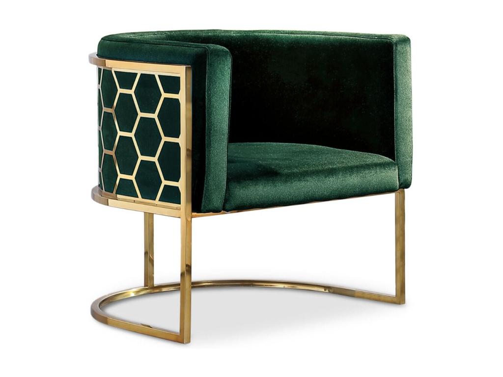 Lysvia Round Design Armchair 75cm Green BXHK99180