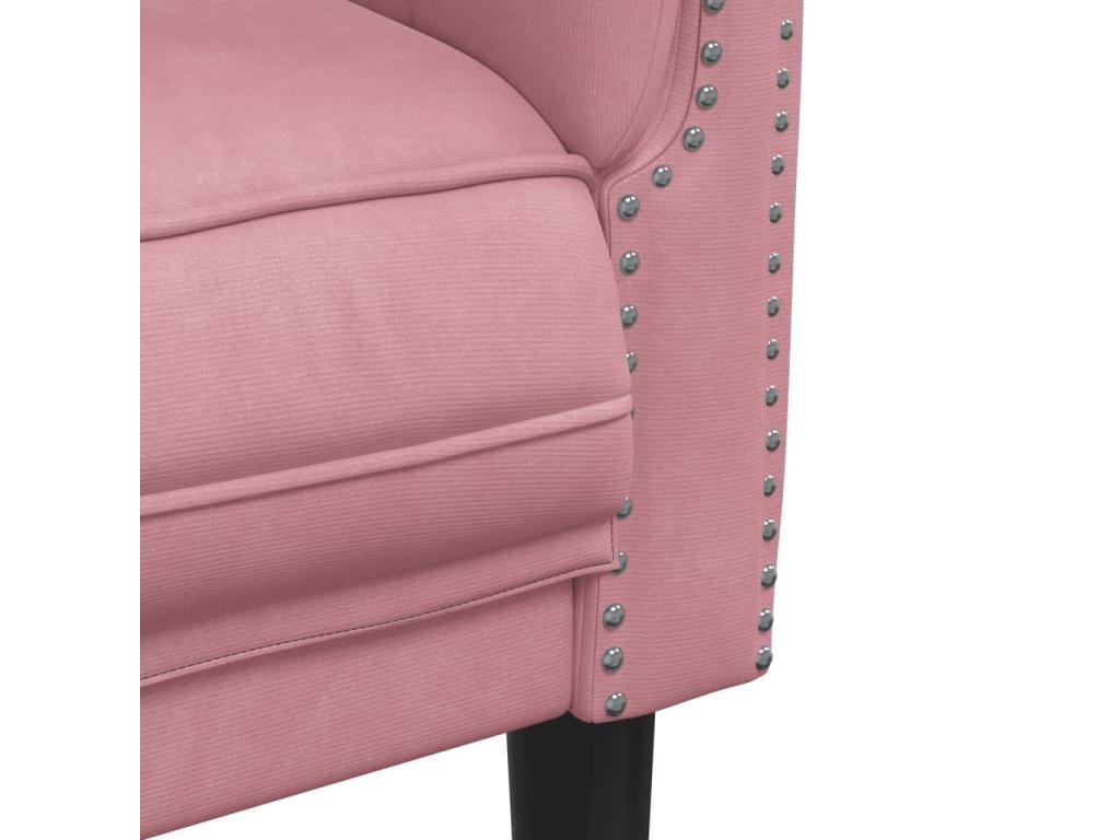 Pink velvet armchair YVIY53592