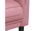 Pink velvet armchair YVIY53592