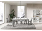 Naxy Mix extendable table 90x160/420 cm, White Ash top, Concrete Grey legs, YBIM34776
