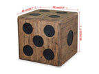 Wooden Storage Box 40x40x40 cm Dice Design GOJK78002