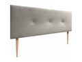 Elariva Smooth Velvet Headboard with Buttons 135x115 with Bed Legs 120/135/140 - Beige CSFU26074