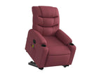 Electric reclining massage chair, burgundy red fabric XEPO06330