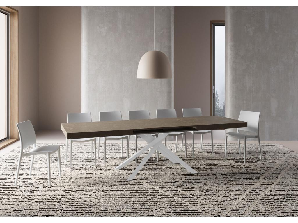 Lysvia Extendable Table 90x180/440 cm with White Legs GIEQ54625