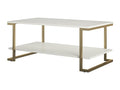 Coffee table with 1 shelf in white MDF IWLD80531