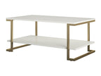 Coffee table with 1 shelf in white MDF IWLD80531