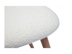 Set of 2 Scandinavian chairs in white bouclé wool-effect fabric and solid light wood, Lysvia NTJO68410