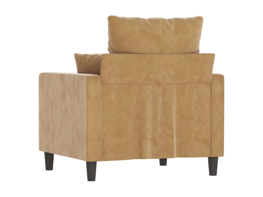 Brown Velvet Armchair 60 cm SMLS37237
