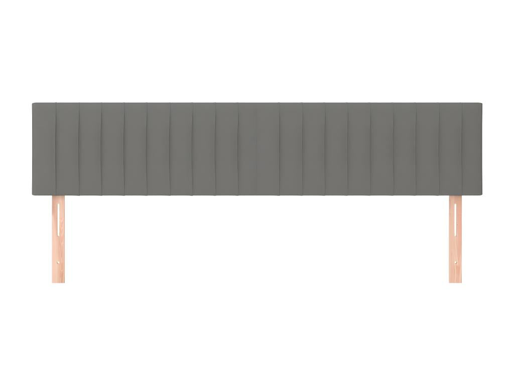 2-piece headboard set, dark grey, 80x5x78/88 cm, fabric BPSN12392