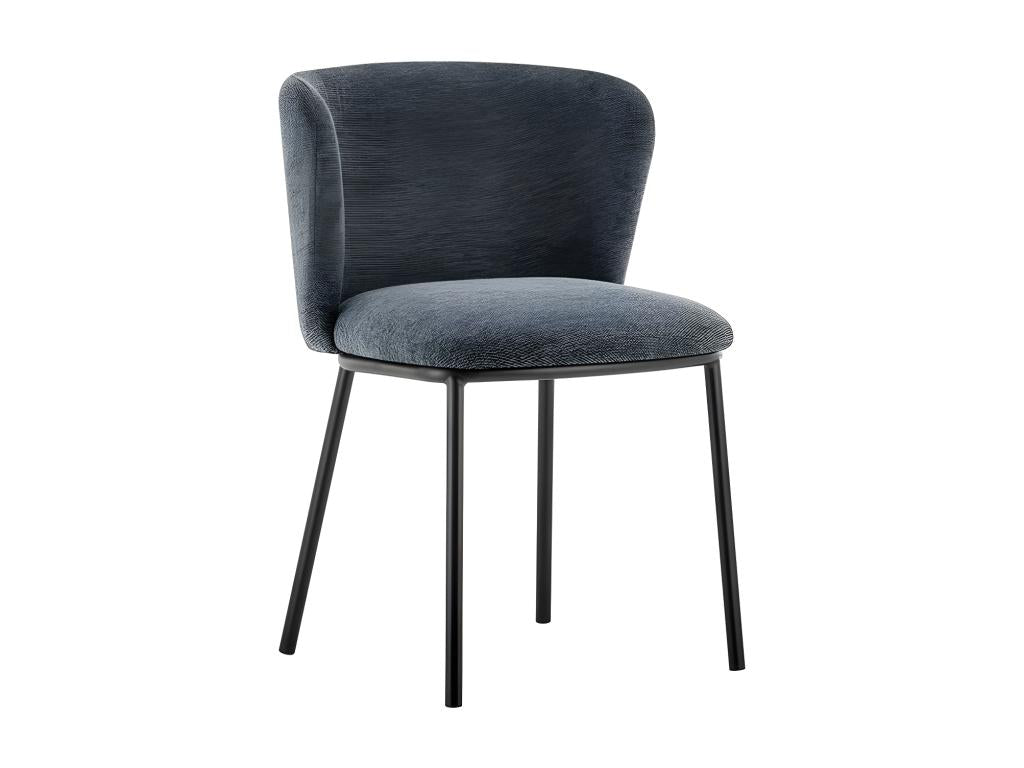 'Lysvia' Chair, Dark Grey Fabric, dimensions H76 x W52 x D54 cm, ideal for your kitchen or dining room, RWZM45342