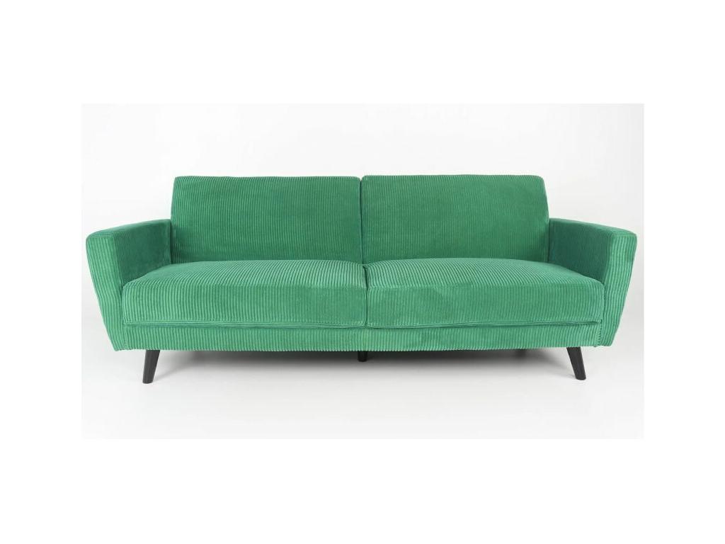 Lysvia 220cm Green Velvet Convertible Sofa SSPQ80608