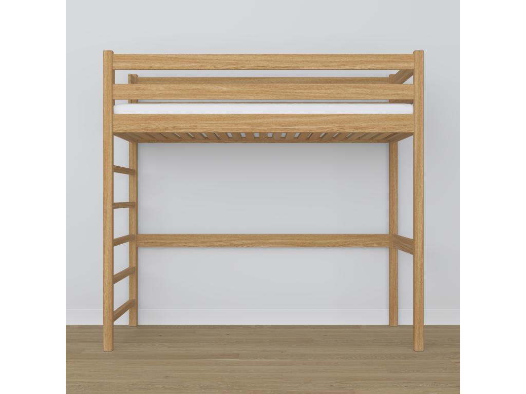 Oak loft bed N01 Natural Oak 80x190 WBIR99616