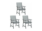 3-piece outdoor dining chairs with solid cushions NZEP44032