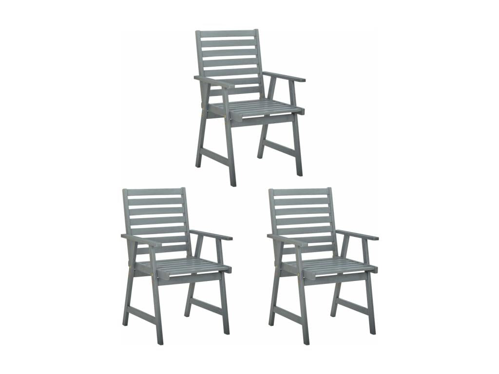 3-piece outdoor dining chairs with solid cushions NZEP44032