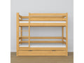Wooden bunk bed - with drawer for mattress N01 Natural Pine 80x200 ZLOM08948