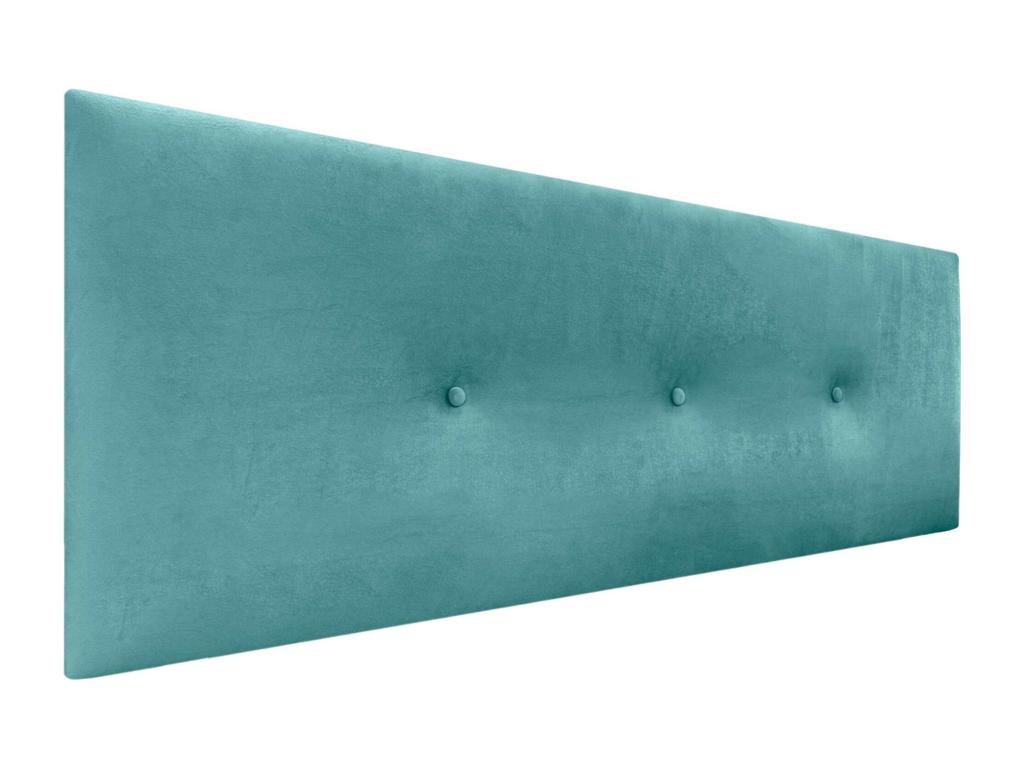 Lysvia Smooth Velvet Headboard with Buttons 145x60 cm Fits 120/135/140 cm Beds - Turquoise QNWJ90118