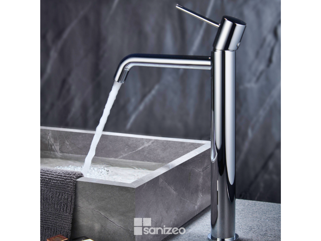 Anti-limescale basin mixer tap with high spout BDM039-3 YUUQ18845