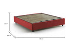 Double bed with storage bed, fabric upholstery, Made in Italy, Front opening, suitable for a 140x190 cm mattress, Red PFRS85435