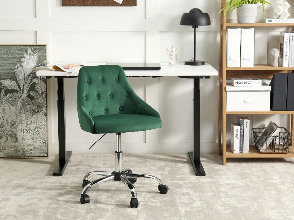 Lysvia Emerald Green Velvet Office Chair NVLT20439