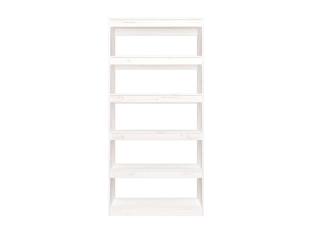 White Bookshelf/Room Divider 80x30x167.4cm Solid Pine XOOG27866
