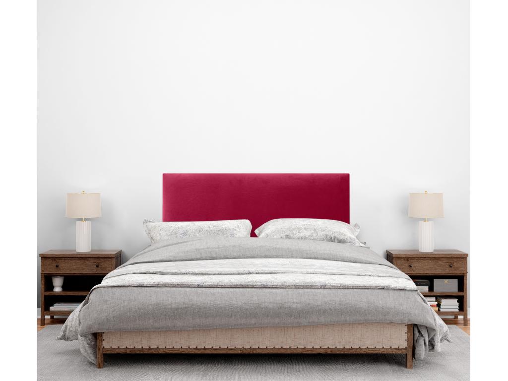 Lysvia Smooth Velvet Headboard 105x115 with Bed Legs 105 - Red UELQ66750