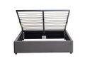 Anthracite solid wood storage bed with slatted base by Lysvia 160x200 - LT17017 XBNB72825