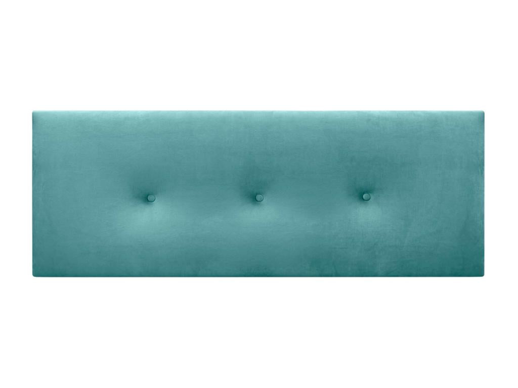 Lysvia Smooth Velvet Headboard with Buttons 145x60 cm Fits 120/135/140 cm Beds - Turquoise QNWJ90118