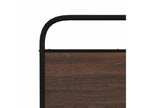 Metal bed frame without mattress, brown oak, 180x200 cm, GPOR13287