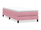 Pink velvet bed base without mattress, 100x210 cm, JADQ57276