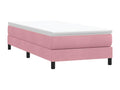 Pink velvet bed base without mattress, 100x210 cm, JADQ57276