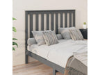 Grey Headboard 126x6x101 cm Solid Pine Wood GYPF50565