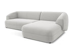 Modular 3-seater right-facing corner sofa in velvet - silver - Lysvia IFMK63833