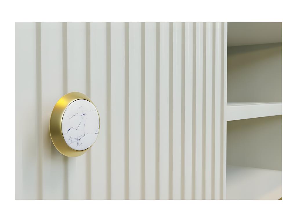 TV stand 180x55x35 cm Cashmere PETOR 2D1S luxury hi-fi cabinet on legs TUIB59203