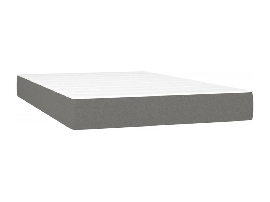 Lysvia bed base with mattress, dark grey, 120x200cm, fabric, IQXU66521