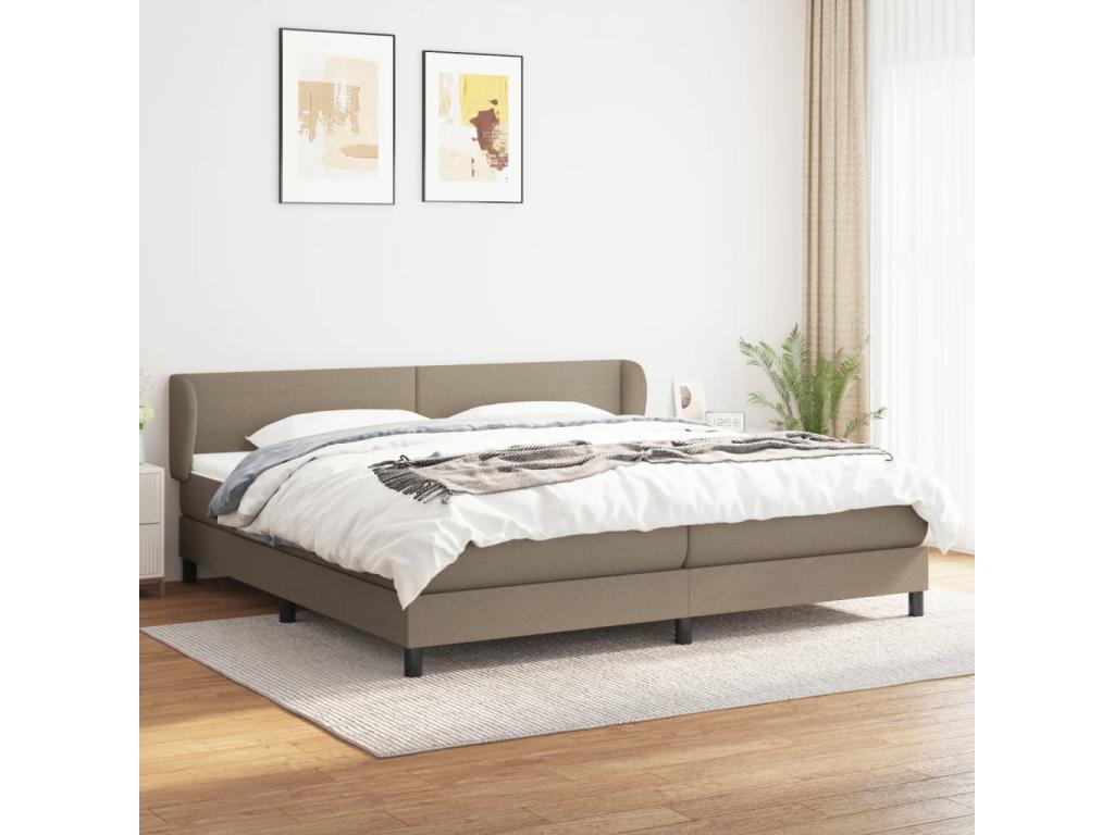 Upholstered bed base with 200x200 cm mattress, fabric ZZDP75685