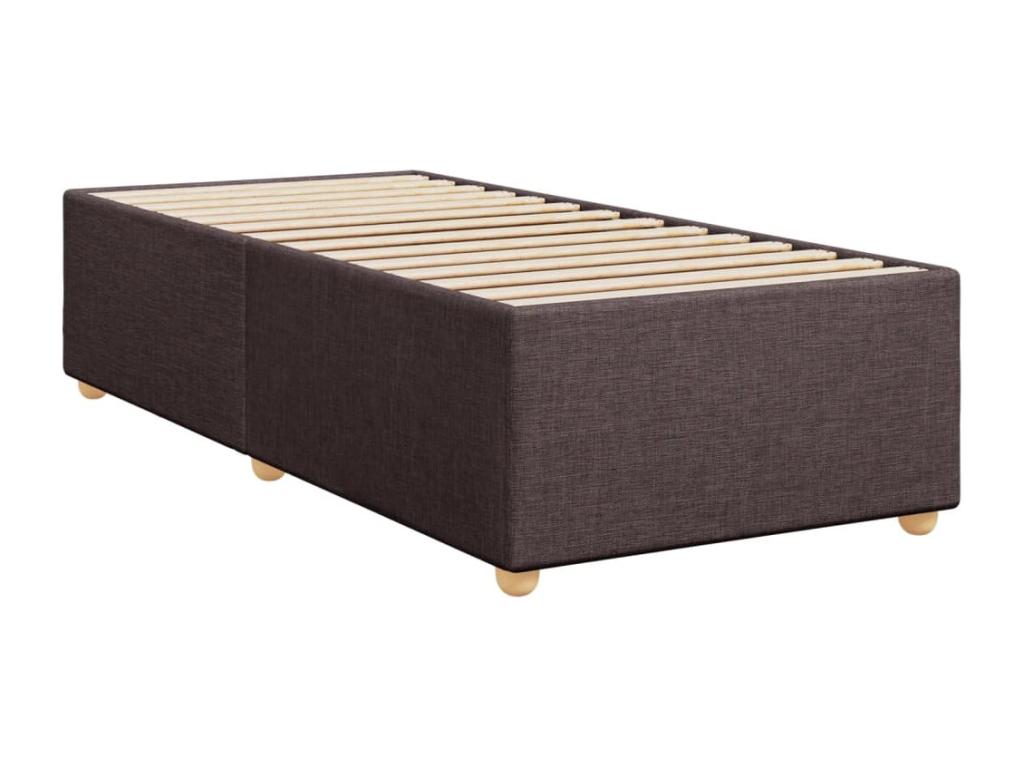 Lysvia bed base with dark brown mattress 100x200 cm NPJA66145