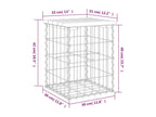 Gabion-style garden bench, 33x31x42 cm, impregnated pine wood, IVHM37491