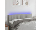 Light Grey LED Headboard 144x5x78/88 cm Fabric MQNY91076