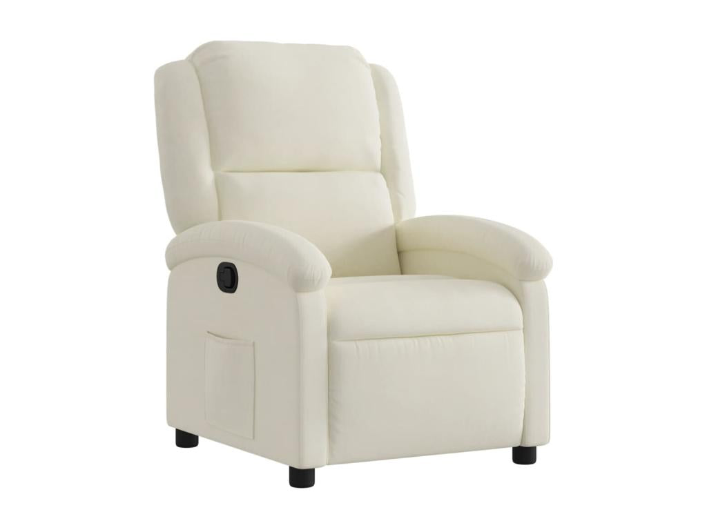 Cream Velvet Reclining Armchair YYHC41464