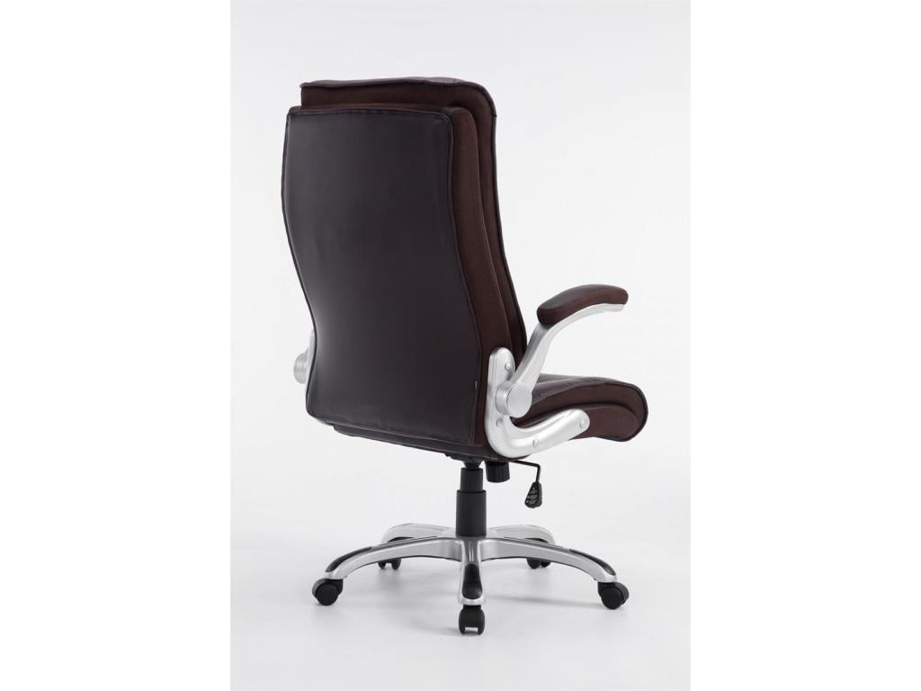 Office chair - Faux leather / Plastic - Brown - Elariva JDKS74952