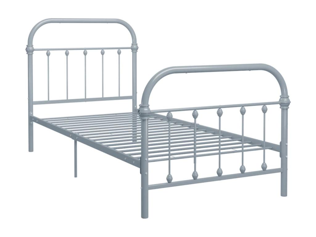 Grey Metal Bed Frame 90x200 cm IENT54127