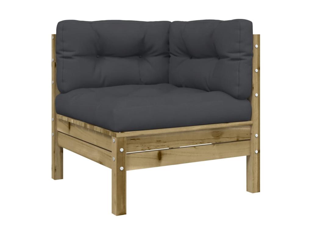 8-piece garden furniture set with cushions, impregnated pine wood BPCZ85266