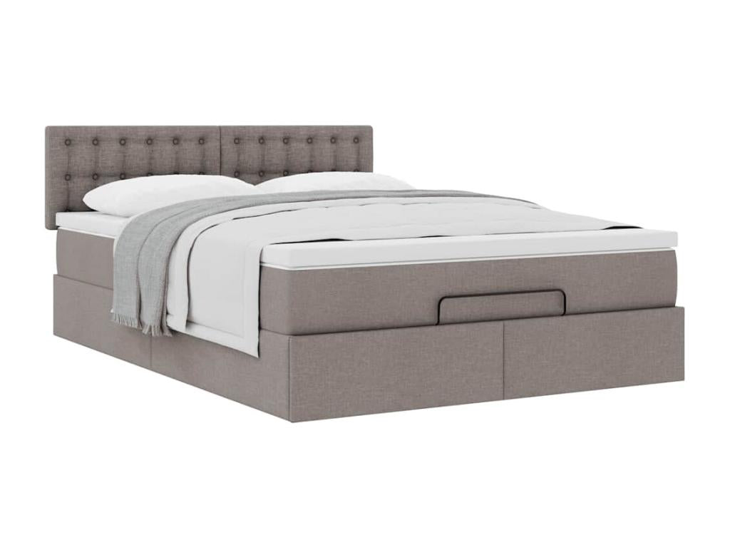 Ottoman bed frame with Lysvia mattress 140x200 cm fabric SFOS27787