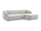Modular 3-seater right-facing corner sofa in velvet - silver - Lysvia IFMK63833