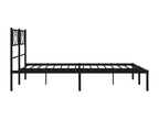 Metal bed frame with black headboard 150x200 cm AISH48530
